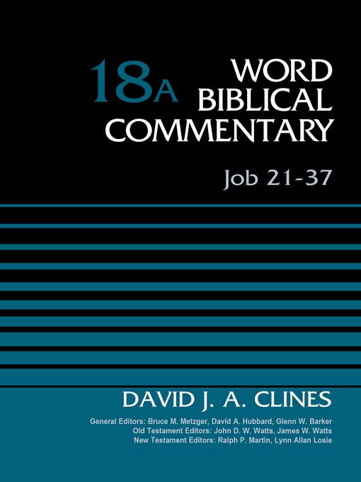 Title details for Job 21-37, Volume 18A by David J. A. Clines - Available